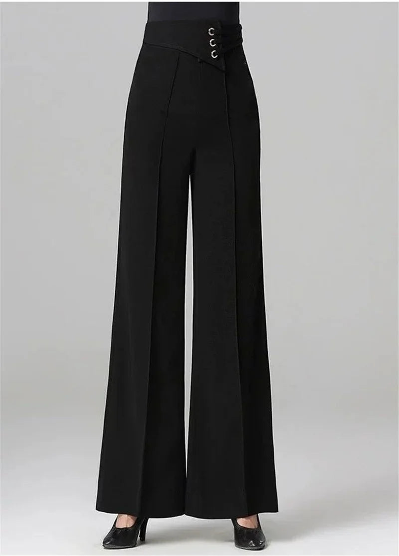 New Wide Leg Dance Pants Women's High Waist Ballroom DanceSPECIFICATIONSBrand Name: XLMJDZGSStyle: CasualAge: JUNIOROrigin: Mainland ChinaCN: ZhejiangSeason: Spring/SummerWaist Type: highDecoration: PocketsElasticity: SlighDMEwomenstorenull