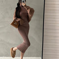 Turtleneck Midi Dress Women Ladies Elastic Hip Wrap Elegant Bodycon DrSPECIFICATIONSBrand Name: MEXZTElasticity: Slight StrechSleeve Style: regularFabric Type: ViscoseHign-concerned Chemical: NonePattern Type: SolidFit Type: SlimSilhouDMEwomenstorenull