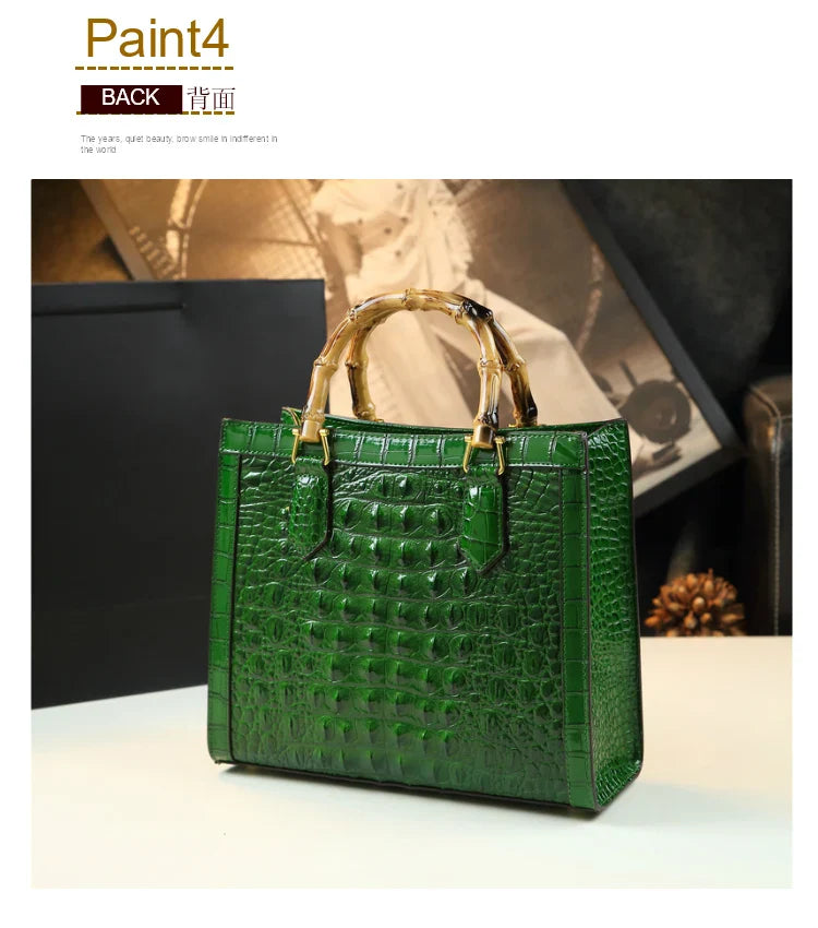 Women's Bag Crocodile Pattern Handbag Portable Tote Bag Mom Tide ShoulSPECIFICATIONSBrand Name: BJYLOrigin: Mainland ChinaCN: GuangdongLining Material: COTTONMain Material: Genuine leatherPlace Of Origin: GUANG DONG ProvincePlace Of OrDMEwomenstorenull