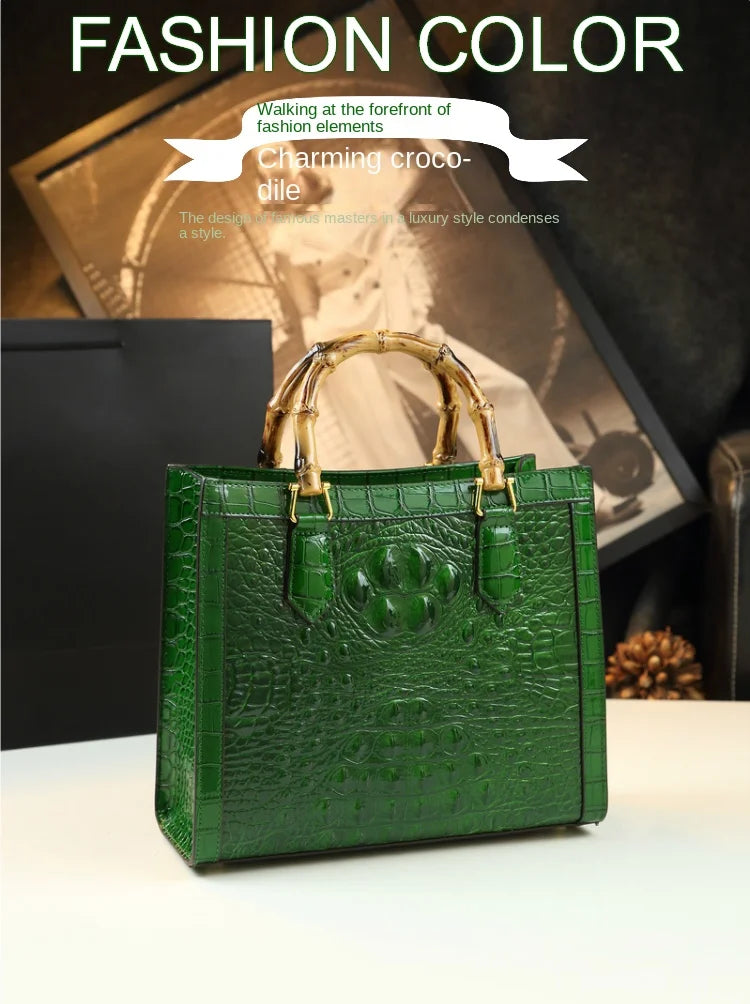 Women's Bag Crocodile Pattern Handbag Portable Tote Bag Mom Tide ShoulSPECIFICATIONSBrand Name: BJYLOrigin: Mainland ChinaCN: GuangdongLining Material: COTTONMain Material: Genuine leatherPlace Of Origin: GUANG DONG ProvincePlace Of OrDMEwomenstorenull