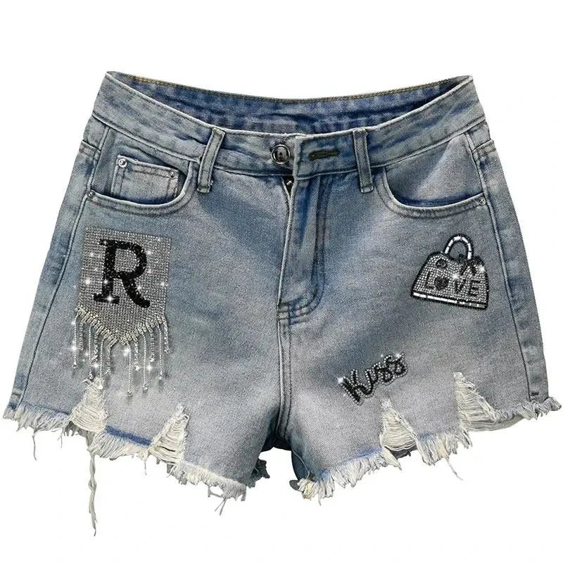 Denim Shorts Retro Slim Ragged Hot Pants Female Short JeansSPECIFICATIONSBrand Name: VWBQNZDecoration: ButtonDecoration: HOLEDecoration: PocketsFabric Type: BroadclothHign-concerned Chemical: NonePant Style: regularPattern TDMEwomenstorenull