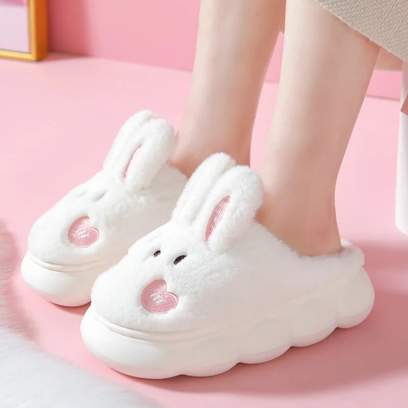 Slippers- Women's Warm Cotton House Slippers Female Indoor Plus Fur