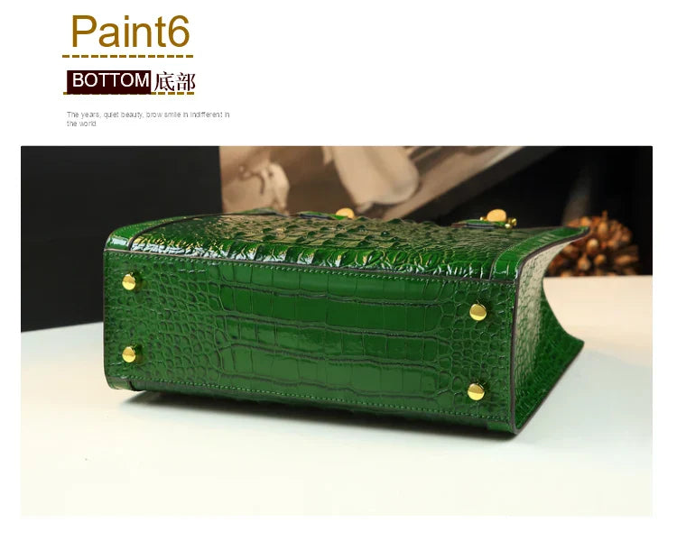 Women's Bag Crocodile Pattern Handbag Portable Tote Bag Mom Tide ShoulSPECIFICATIONSBrand Name: BJYLOrigin: Mainland ChinaCN: GuangdongLining Material: COTTONMain Material: Genuine leatherPlace Of Origin: GUANG DONG ProvincePlace Of OrDMEwomenstorenull