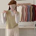 V-neck Sweater Vest Solid Sleeveless Preppy Style Sweet Knitted Vest FSPECIFICATIONSBrand Name: HeliarStyle: CasualCraft of Weaving: KnitAge: MIDDLE AGEOrigin: Mainland ChinaCN: GuangdongSeason: Autumn/WinterThickness: StandardDecoratiDMEwomenstorenull