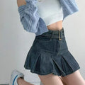 denim skirt women's clothing spring and summer retro pleated skirt empSPECIFICATIONSBrand Name: HIZILENTMaterial: COTTONStyle: High StreetElasticity: Non StrechOrigin: Mainland ChinaCN: GuangdongSeason: Spring/SummerFabric Type: DenimHDMEwomenstorenull