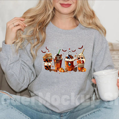 Sweatshirt Skull Coffee Sweatshirt Skeleton Halloween Women Clothing CSPECIFICATIONSBrand Name: EOENKKYOrigin: Mainland ChinaSeason: All seasonDecoration: PrintingAge: 18-24Material: POLYESTERThickness: StandardElasticity: Slight StrecDMEwomenstorenull