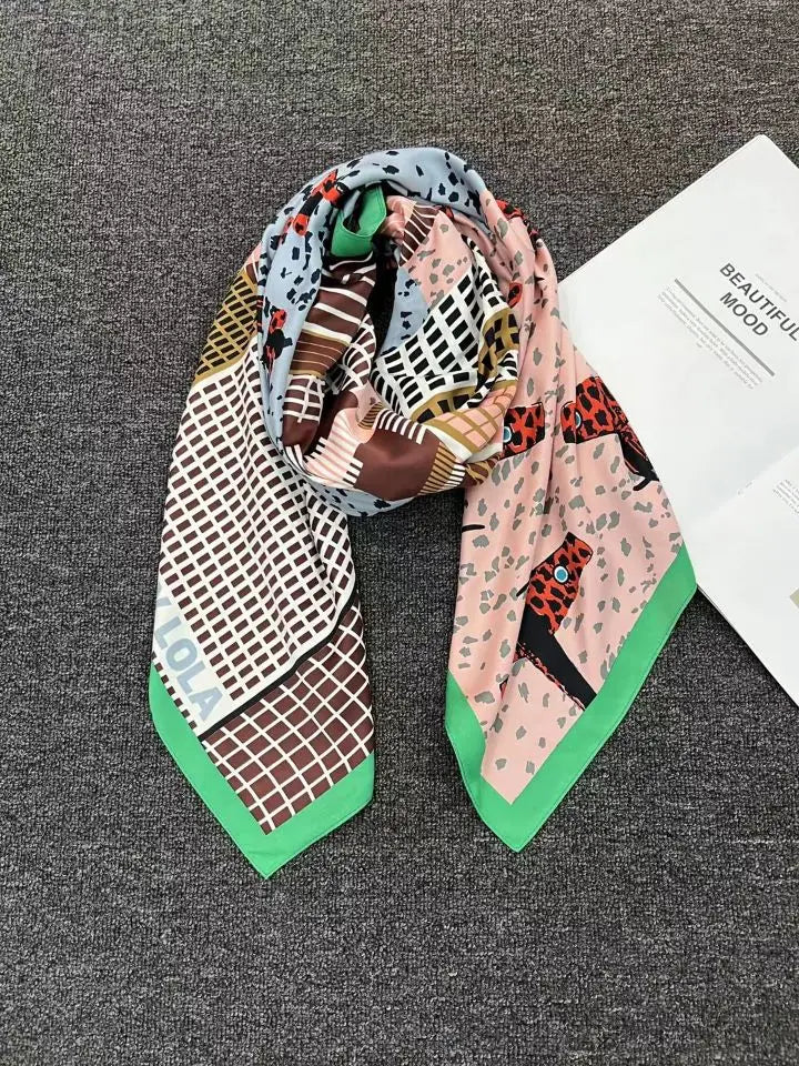 New fashion multi-color printed large square scarf women'sSPECIFICATIONSBrand Name: NoEnName_NullCraft of Weaving: Non-wovenOrigin: ES(Origin)Gender: WOMENDepartment Name: ADULTHign-concerned Chemical: NoneMaterial: POLYESTDMEwomenstorenull