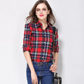 Women Plaid Shirt New Casual Flannel Cotton Lady Long Sleeve Shirt FemSPECIFICATIONSBrand Name: YEOINFabric Type: Polyester CottonHign-concerned Chemical: NonePattern Type: PlaidFit Type: SlimStyle: CasualAge: JUNIORCraft of Weaving: TDMEwomenstorenull