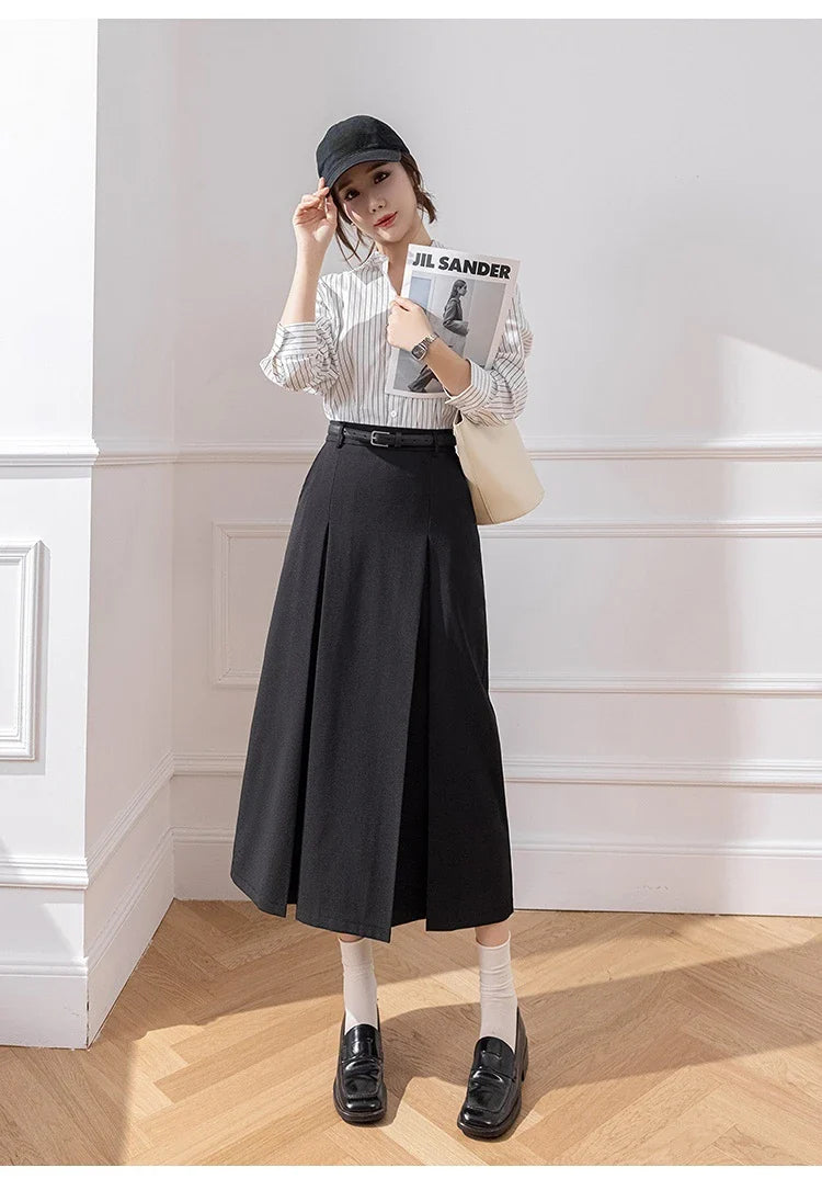 High Waist A-line Long Skirts Office Ladies Elegant Suit Skirt NewSPECIFICATIONSBrand Name: YUAZHOQIMaterial: POLYESTERStyle: CasualElasticity: Non StrechOrigin: Mainland ChinaCN: GuangdongSeason: Spring/SummerFabric Type: BroadcloDMEwomenstorenull