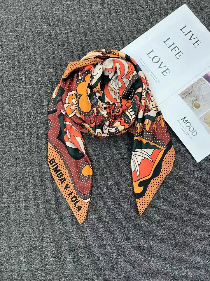 New fashion multi-color printed large square scarf women'sSPECIFICATIONSBrand Name: NoEnName_NullCraft of Weaving: Non-wovenOrigin: ES(Origin)Gender: WOMENDepartment Name: ADULTHign-concerned Chemical: NoneMaterial: POLYESTDMEwomenstorenull