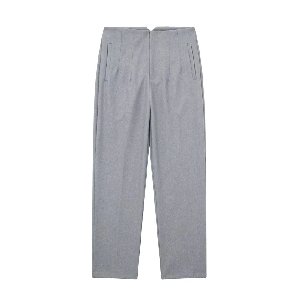 Chic Fashion With Seam Detail Office Wear Pants Vintage High Waist ZipSPECIFICATIONSBrand Name: TRAFStyle: CasualAge: MIDDLE AGEOrigin: Mainland ChinaCN: JiangsuSeason: All seasonWaist Type: highDecoration: noneElasticity: Slight StrecDMEwomenstorenull