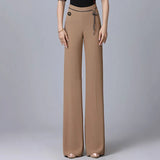 Pants Women New Pure Color Ballroom Wide Leg Trousers Fashion Summer LSPECIFICATIONSBrand Name: NoEnName_NullOrigin: Mainland ChinaCN: ZhejiangMaterial: SPANDEXGender: WOMENDance Type: LatinModel Number: TXH-DBL307Main Material: Matte DMEwomenstorenull