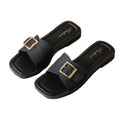 Slippers- Buckle Outer Slippers Wear with Belt Anti Slip Platform