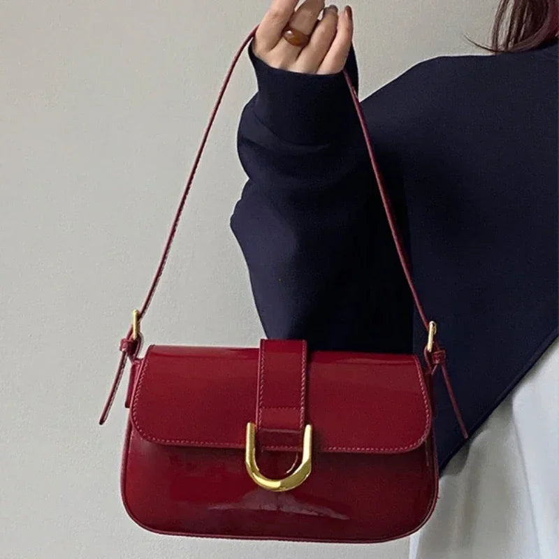 Women Flap Satchel Bag Fashion Messenger Bag Strap Adjustable Patent LSPECIFICATIONSBrand Name: macrouptaHign-concerned Chemical: NoneHandbags Type: Shoulder BagsTypes of bags: Shoulder &amp; Crossbody BagsMain Material: PULining MaterDMEwomenstorenull