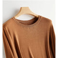 Wool Soft Long Sleeve T-shirts Women Round Neck Slim Fit Basic HeatingSPECIFICATIONSBrand Name: Y DemoStyle: Office LadyAge: MIDDLE AGEOrigin: Mainland ChinaCN: ZhejiangSeason: Autumn/WinterClothing Length: regularDecoration: noneElastDMEwomenstorenull