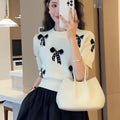 TOP Fashion Short Sleeve Pullovers Women's O-neck Clothing