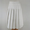 Skirts- Pleated Long Skirt Fashion Clothing Black White for Women