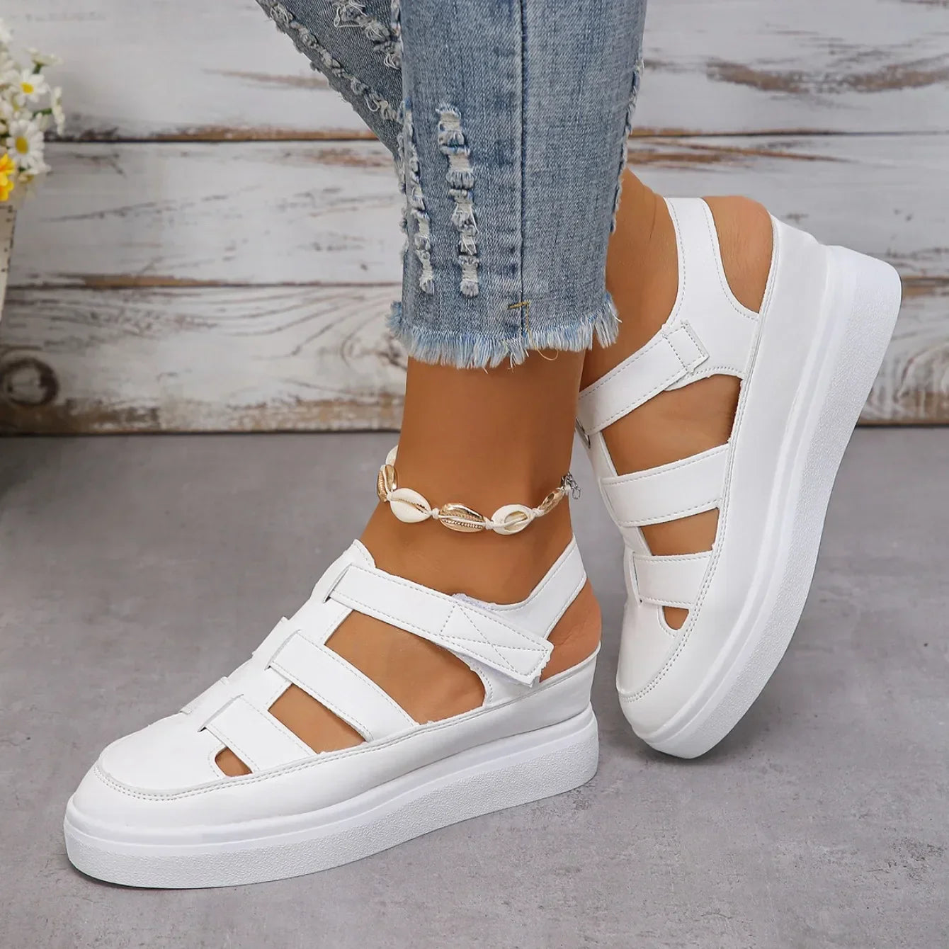 Shoes- New Wedges Heels Platform Sandals Women Hollow Out Sandals