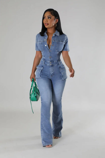 Jeans Jumpsuit Sexy Women Turn Down Collar Elegant Denim Casual RomperSPECIFICATIONSBrand Name: OKAYOASISStyle: High StreetAge: MIDDLE AGEOrigin: Mainland ChinaCN: GuangdongSeason: All seasonMaterial: COTTONMaterial: SPANDEXDecoration:DMEwomenstorenull