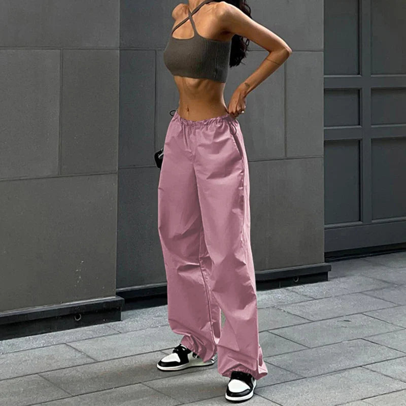 Pants Low Waist Sweat pant Streetwear Vintage Baggy Wide Leg Trousers SPECIFICATIONSBrand Name: CDJLFHStyle: CasualAge: MIDDLE AGEOrigin: Mainland ChinaCN: GuangdongSeason: Spring/SummerWaist Type: lowDecoration: noneElasticity: High SDMEwomenstorenull