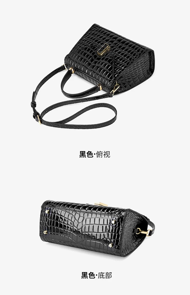 Luxury Crocodile Pattern Lady Handbag Women Shoulder Bags Designer FamSPECIFICATIONSBrand Name: NoEnName_NullOrigin: Mainland ChinaCN: ZhejiangLining Material: POLYESTERMain Material: Genuine leatherPlace Of Origin: ZHE JIANG ProvincePDMEwomenstorenull