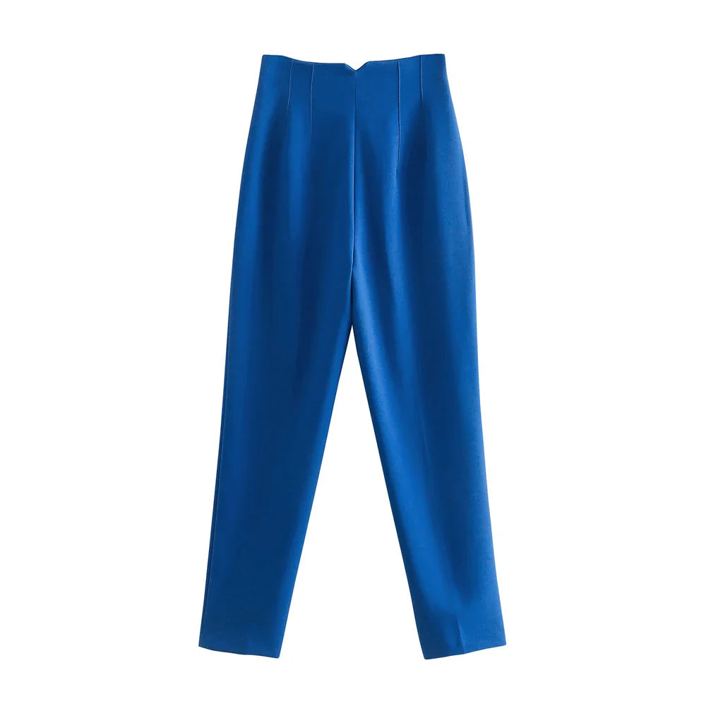 Chic Fashion With Seam Detail Office Wear Pants Vintage High Waist ZipSPECIFICATIONSBrand Name: TRAFStyle: CasualAge: MIDDLE AGEOrigin: Mainland ChinaCN: JiangsuSeason: All seasonWaist Type: highDecoration: noneElasticity: Slight StrecDMEwomenstorenull