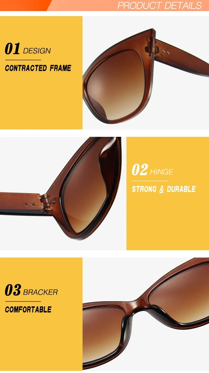 Sunglasses Woman Fashion Big Frame Cat Sun Glasses Female Retro ShadesSPECIFICATIONSDepartment Name: ADULTBrand Name: pwvxymItem Type: EYEWEARModel Number: SunglassesEyewear Type: SunglassesStyle: CAT EYEFrame Material: PolycarbonatePlDMEwomenstorenull