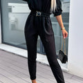 Women's Casual Jumpsuit Pants Fashion Sleeve Slim Fit High Waisted FemSPECIFICATIONSBrand Name: owner girlStyle: Office LadyAge: MIDDLE AGECraft of Weaving: TATOrigin: Mainland ChinaCN: JiangxiSeason: Spring/SummerMaterial: POLYESTERDeDMEwomenstorenull