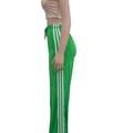 Pants- Sporty Striped Side Flare Jogger For Women Casual Contrast