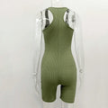 Rompers- Slim Fit One-Piece Solid Color High Elastic Bodycon Rompers