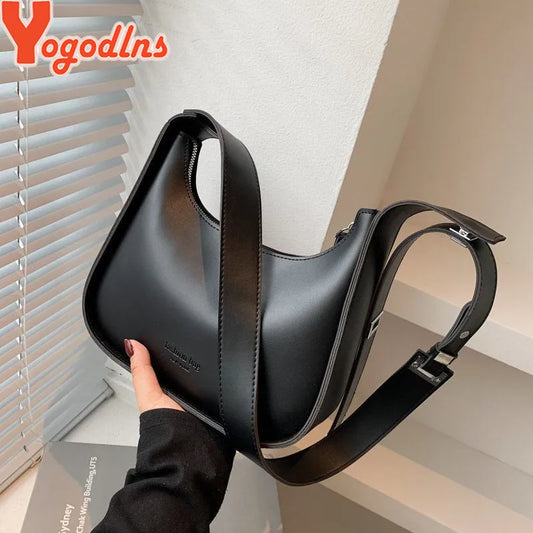 Shoulder Bag For Women Soft Leather Underarm Bag New Crossbody HandbagSPECIFICATIONSBrand Name: YogodlnsHign-concerned Chemical: NoneHandbags Type: Shoulder BagsTypes of bags: Shoulder &amp; Crossbody BagsMain Material: PULining MateriDMEwomenstorenull