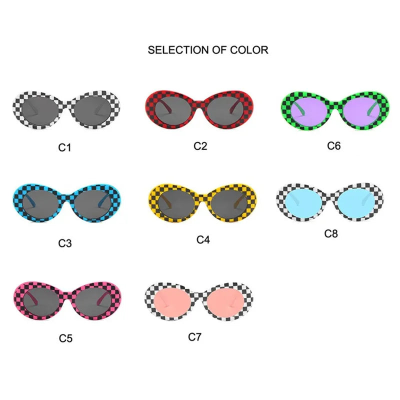 Sunglasses Men Women Purple Red Lens Protection Lattice Eyewear FashioSPECIFICATIONSBrand Name: GUANGDUOrigin: Mainland ChinaApplicable Scenarios: casualGender: WOMENStyle type: OvalModel Number: A053Item Type: EYEWEARProduct Type: FasDMEwomenstorenull