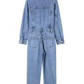 Denim Jumpsuit for Women Overalls Woman Jean Overalls Long Sleeve ElegSPECIFICATIONSBrand Name: NoEnName_NullStyle: StreetwearAge: MIDDLE AGEOrigin: Mainland ChinaCN: GuangdongSeason: Spring/SummerMaterial: POLYESTERDecoration: noneFabDMEwomenstorenull