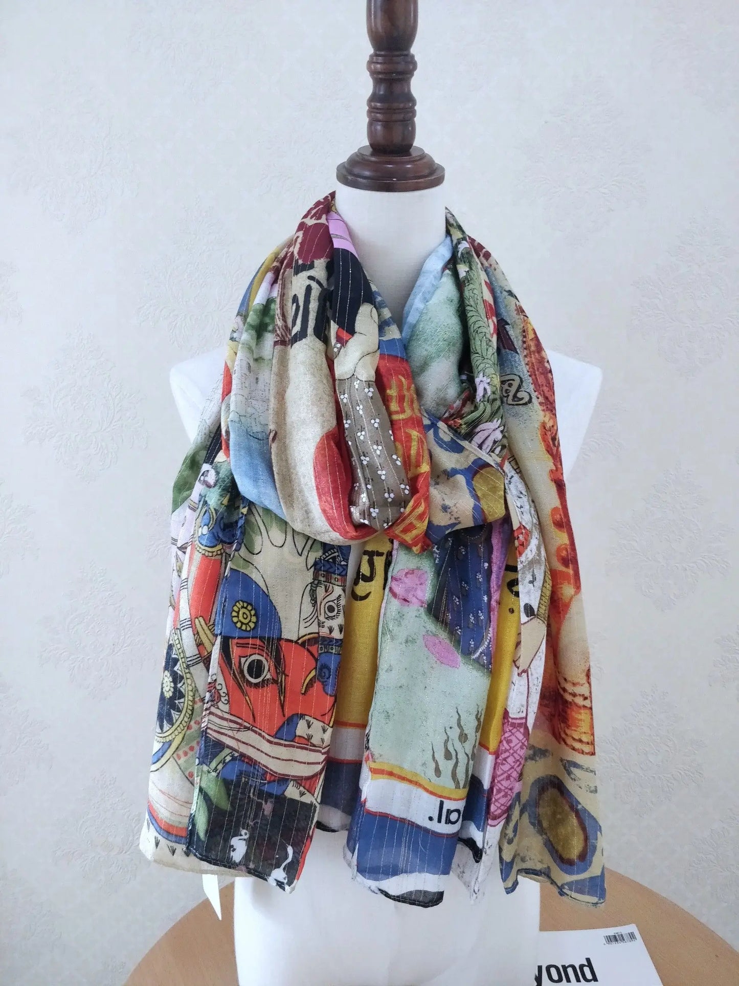 original single Spanish new trend colorful leisure gift shawl scarfSPECIFICATIONSBrand Name: NoEnName_NullCraft of Weaving: Non-wovenOrigin: ES(Origin)Gender: WOMENDepartment Name: ADULTHign-concerned Chemical: NoneMaterial: POLYESTDMEwomenstorenull