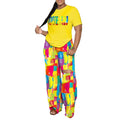 Two-Piece Set: Casual Printing Pants & T-shirt Set fashion and comfort