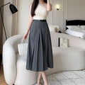 High Waist Midi Pleated Skirts Women's Fashion A-line Casual Suit SkirSPECIFICATIONSBrand Name: YUAZHOQIMaterial: POLYESTERStyle: CasualElasticity: Non StrechOrigin: Mainland ChinaCN: GuangdongSeason: Spring/SummerFabric Type: BroadcloDMEwomenstorenull