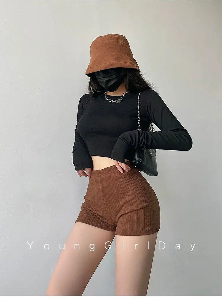 Style Shorts Women High Waist Sheath Stretch Solid Knitting HotSPECIFICATIONSBrand Name: AltayskiyDecoration: noneFabric Type: KnittedHign-concerned Chemical: NonePant Style: regularPattern Type: SolidFit Type: SlimStyle: Sexy &DMEwomenstorenull