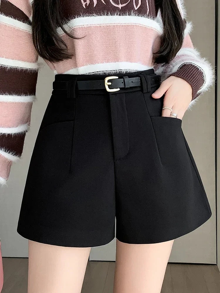 Duomofu Stylish Women's Casual Solid High Waist Wide Leg Shorts with PSPECIFICATIONSBrand Name: DUOMOFUDecoration: PocketsDecoration: sashesFabric Type: BroadclothPant Style: regularPattern Type: SolidFit Type: LOOSEStyle: CasualMateriDMEwomenstorenull