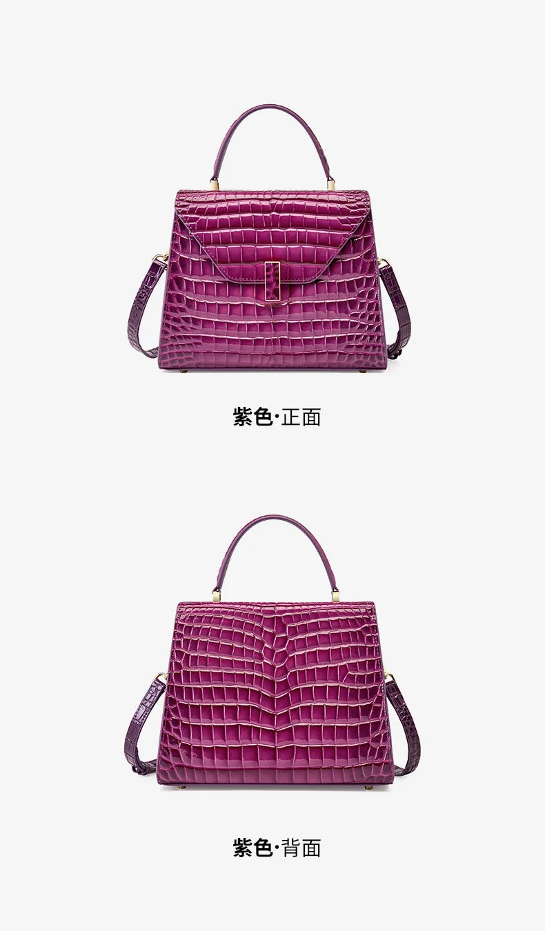 Luxury Crocodile Pattern Lady Handbag Women Shoulder Bags Designer FamSPECIFICATIONSBrand Name: NoEnName_NullOrigin: Mainland ChinaCN: ZhejiangLining Material: POLYESTERMain Material: Genuine leatherPlace Of Origin: ZHE JIANG ProvincePDMEwomenstorenull