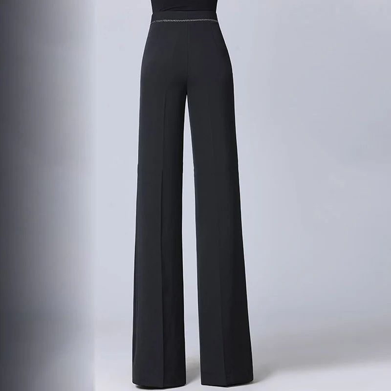 Pants Women New Pure Color Ballroom Wide Leg Trousers Fashion Summer LSPECIFICATIONSBrand Name: NoEnName_NullOrigin: Mainland ChinaCN: ZhejiangMaterial: SPANDEXGender: WOMENDance Type: LatinModel Number: TXH-DBL307Main Material: Matte DMEwomenstorenull