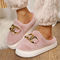 Slippers- Women's Warm Cotton House Slippers Female Indoor Plus Fur