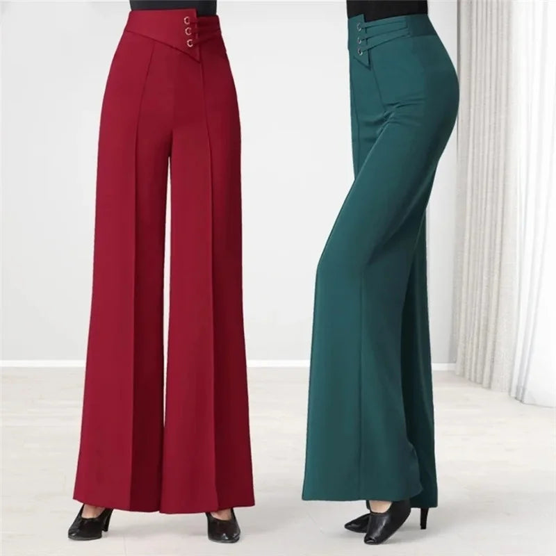 New Wide Leg Dance Pants Women's High Waist Ballroom DanceSPECIFICATIONSBrand Name: XLMJDZGSStyle: CasualAge: JUNIOROrigin: Mainland ChinaCN: ZhejiangSeason: Spring/SummerWaist Type: highDecoration: PocketsElasticity: SlighDMEwomenstorenull