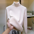 Turtleneck Sweater Women Korean Fashion Lined Warm Knitted Pullover SlSPECIFICATIONSBrand Name: NoEnName_Nullwhether full opening: NoClothing Length: regularMaterial: AcetateDecoration: sashesClosure Type: Single BreastedCollar: RuffleDMEwomenstorenull