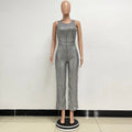 Sleeveless Sequined Jumpsuit Round Neck Slim Fit High Waist Sexy SprinSPECIFICATIONSBrand Name: mandylandyStyle: StreetwearAge: MIDDLE AGEOrigin: Mainland ChinaCN: GuangdongSeason: SummerMaterial: POLYESTERDecoration: SequinedFabric TyDMEwomenstorenull