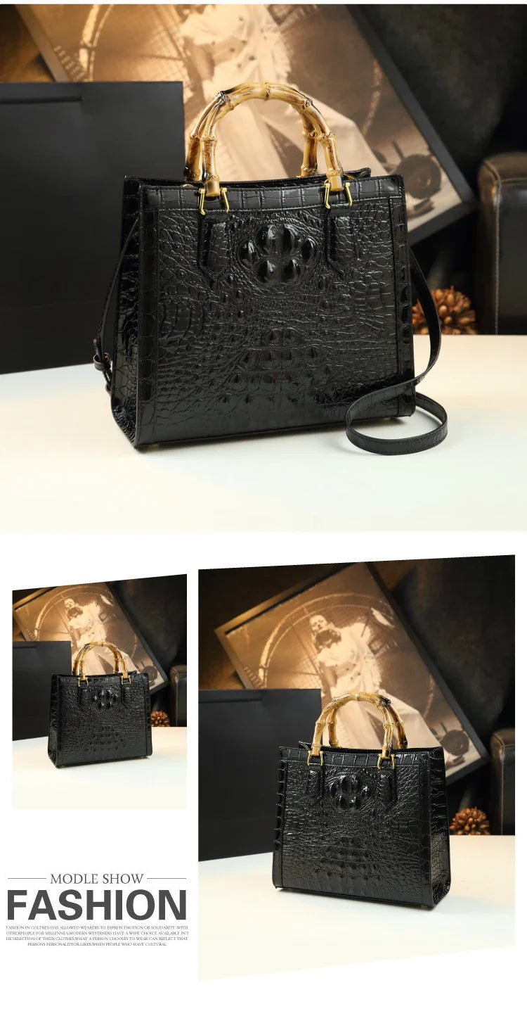 Women's Bag Crocodile Pattern Handbag Portable Tote Bag Mom Tide ShoulSPECIFICATIONSBrand Name: BJYLOrigin: Mainland ChinaCN: GuangdongLining Material: COTTONMain Material: Genuine leatherPlace Of Origin: GUANG DONG ProvincePlace Of OrDMEwomenstorenull