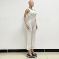 Sleeveless Sequined Jumpsuit Round Neck Slim Fit High Waist Sexy SprinSPECIFICATIONSBrand Name: mandylandyStyle: StreetwearAge: MIDDLE AGEOrigin: Mainland ChinaCN: GuangdongSeason: SummerMaterial: POLYESTERDecoration: SequinedFabric TyDMEwomenstorenull