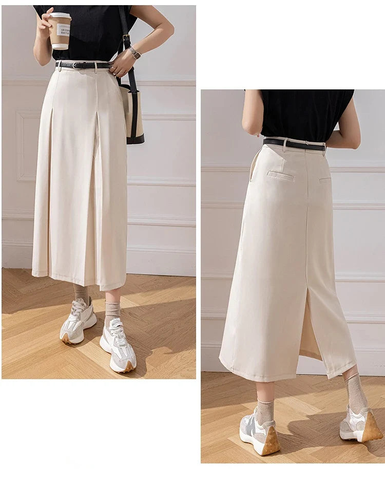 High Waist A-line Long Skirts Office Ladies Elegant Suit Skirt NewSPECIFICATIONSBrand Name: YUAZHOQIMaterial: POLYESTERStyle: CasualElasticity: Non StrechOrigin: Mainland ChinaCN: GuangdongSeason: Spring/SummerFabric Type: BroadcloDMEwomenstorenull