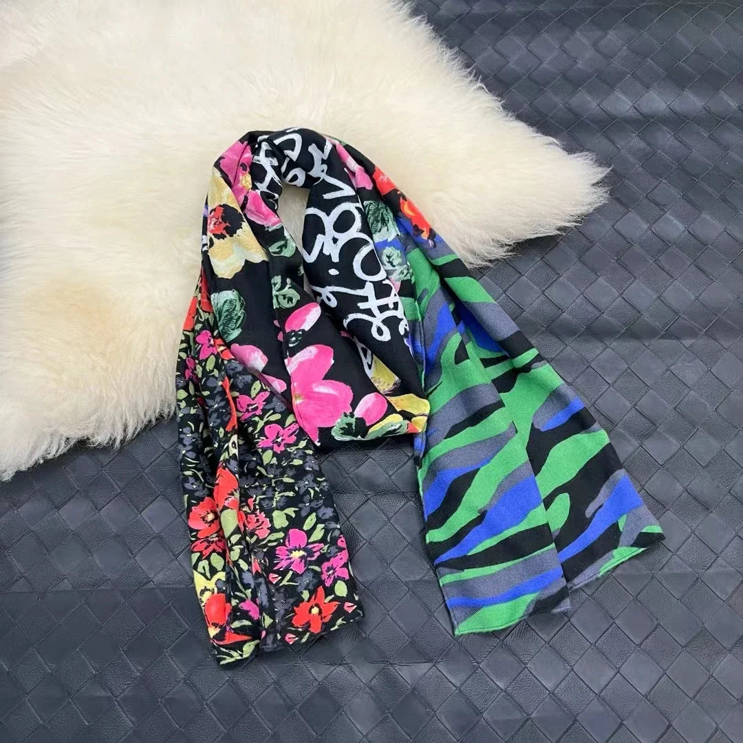 original single Spanish new trend colorful leisure gift shawl scarfSPECIFICATIONSBrand Name: NoEnName_NullCraft of Weaving: Non-wovenOrigin: ES(Origin)Gender: WOMENDepartment Name: ADULTHign-concerned Chemical: NoneMaterial: POLYESTDMEwomenstorenull