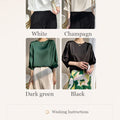 Blouse- Silk Half-Sleeve Tops Basic Solid Women Shirt Casual O-neck