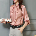 Tops Women's Casual Chiffon Blouse V-Neck Solid Shirt Bow Lantern SleeSPECIFICATIONSBrand Name: SURWENYUEStyle: Office LadyElasticity: Non StrechOrigin: Mainland ChinaCN: GuangdongSeason: All seasonFabric Type: ChiffonHign-concerned ChDMEwomenstorenull